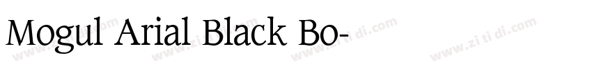Mogul Arial Black Bo字体转换